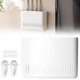 WANDGU Router Box: WiFi Router Aufbewahrungsbox, ABS Wireless Router Rack, Wandmontage Router Kasten, Wall Mounted WiFi Storage Box, Router Verstecken Verstecken Box für Heimdekoration (25,6x17 cm)