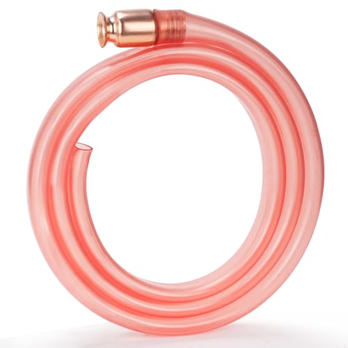 drado Schüttelpumpe Benzin 1.8 Meter Lang, 3/4 Zoll Pumpschlauch Schüttelschlauch, Ansaugschlauch Schlauchpumpe Für Gas/Benzin/Kraftstoff/Wasser/Diesel(Orange)