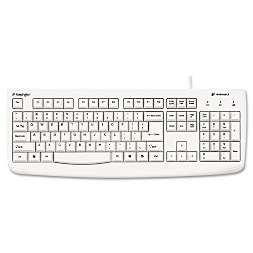 Kensington Pro Fit USB-Tastatur, waschbar, Weiß (K64406US)