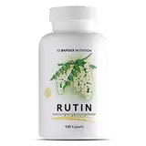 BAFOXX Nutrition® Rutin Kapseln hochdosiert - VERGLEICHSSIEGER - 120 Stück für 4 Monate - Naturprodukt mit 450 mg Rutosid (Vitamin P) - vegan und ohne Zusatzstoffe - deutsche Markenqualität