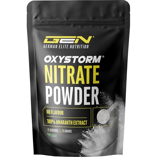 Nitrate Powder (Oxystorm®) 75 g - Reines Amaranthus-Blattextrakt Pulver - Optimal für Pre Workout Booster - Reines Pulver - Vegan