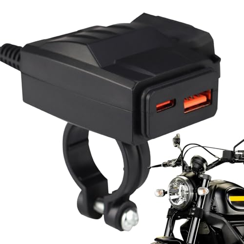 Motorrad -Telefon Ladegerät, Motorrad USB -Ladegerät | Schnellladetyp C USB -Telefonladegerät,Sicherer wasserdichtes Leistungsadapter für Telefone Tabletten Motorradladung