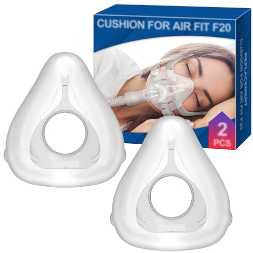 BlessEase 2er-Pack Ersatzkissen (M) für AirFit F20, zuverlässige Dichtung & weichere Passform, kompatibel mit dem Originalrahmen, Hochwertiges CPAP-Zubehör von BlessEase (Mittel)