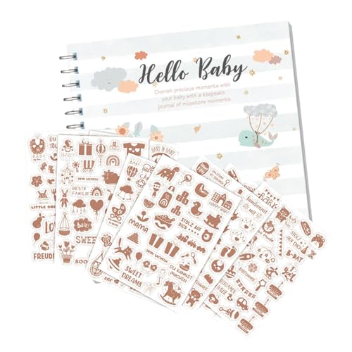 Set mit Notizbüchern für das Wachstum des Kindes, Tagebuch des Kindes | Wachstumsprotokoll des Kinderprogramms, tragbares Register der täglichen Aktivitäten, Album, Seiten