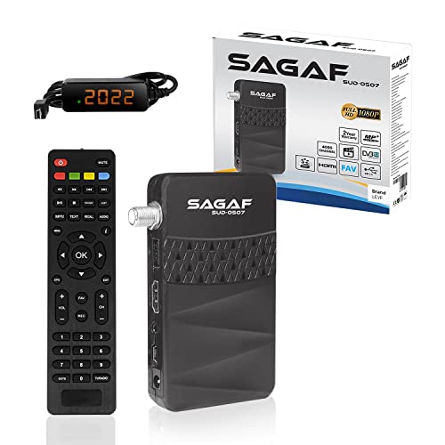 LEYF & Sagaf SUD-0507 Mini Sat Receiver DVB-S2 /ARD & ZDF SD Shut-Off/Full HD 1080p Digital Receiver (HDTV, USB)