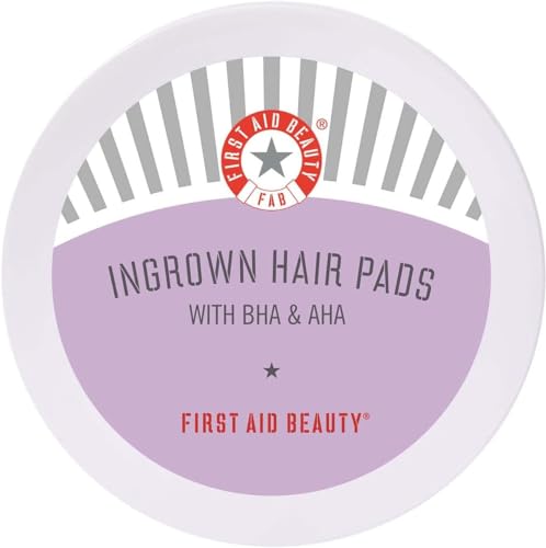 First Aid Beauty Beauty Pads, Wattepads für eingewachsene Haare, mit BHA & AHA gegen Rasurbrand, 28 Pads