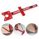 4 in 1 Router Fräsen Nut Halterung, Einstellbare Schrankschablone Werkzeug Aluminiumlegierung Router Fräswerkzeug Schrank Hardware Jig Router Tisch Einsatzplatte für Holzbearbeitung