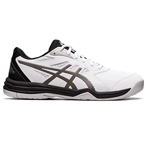 ASICS Men's Upcourt 5 Volleyball Shoes, 12, White/Gunmetal