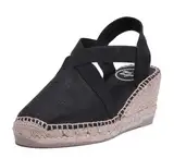 Toni Pons Damen-Espadrille aus Baumwolle - TER - Schwarz, 35 EU