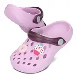 BeKiddy Unisex Kinder Eva Clogs mit Schuhanstecker Leichte Gartenschuhe Jungen Mädchen 24-34 EU (Flieder, EU Schuhgrößensystem, Kleinkind, Numerisch (von/bis), M, 32, 33)