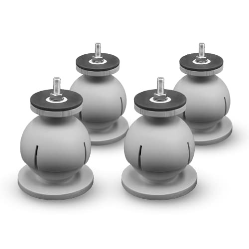ERRECOM Mini Steady, verstellbarer Bodenständer für Außengeräte von Klimaanlagen und Wärmepumpen, RAL 9018 - Grau, Packung mit 4 Ständern