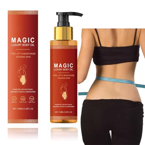 Magic Body Strafting Oil, 100 ml Magic Luxury Body Oil, Hautstraffendes Körperöl, Reduziert feine Linien, Verbessert die Elastizität, Zieht schnell ein, Sanfte Formel für alle Hauttypen (1pc, 100ml)