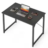 CubiCubi Schreibtisch Kleiner Tisch Computertisch, 80 x 40 x 75 cm Home Office Schreibtisch, Moderner Schlichter Stil PC-Schreibtisch für Zuhause, Büro, Studium, Schreiben, Vintage, Schwarz