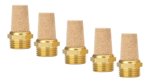 Pneumatik Schalldämpfer aus Sinterbronze 1/2" 2er, 5er oder 10er Set Industriequalität (5, 1/2")