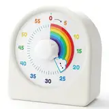 LIORQUE Visueller Timer 60 Minuten Countdown Timer für Kinder und Erwachsene Leiser Kurzzeitmesser mit Silikongehäuse Pausenfunktion wiederaufladbarem Akku für Küche Schule Büro