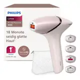 Philips Lumea IPL Haarentfernungsgerät 9000 Series – Haarentfernungsgerät mit SenseIQ Technologie, 4 Aufsätze für Körper, Gesicht, Bikinizone und Achselhöhlen, kabellos (Modell BRI957/00)