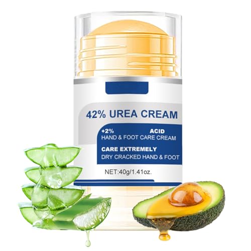 42% Urea Creme Fußpflegecreme - Moisturiser Fußcreme für rissige Fersen und trockene Haut - Urea Fuß- und Handcreme Stick für Fußpflege, rissige Fersenbehandlung, Knie, Ellbogen, Hände (1)