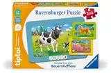 Ravensburger tiptoi Puzzle 00229-3 erste Puzzles: Bauernhoftiere, niedliche Rahmenpuzzles - Kinderpuzzle ab 2 Jahren