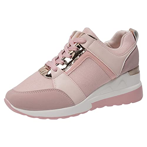 Sneaker Damen Weiss Plateau Elegante Weiche Schuhe Turnschuhe Sportschuhe Leichtgewichts Atmungsaktiv Frauen Walkingschuhe Halbschuhe Cushion Wasserdicht Flach Für Sporthalle Outdoor Jogging