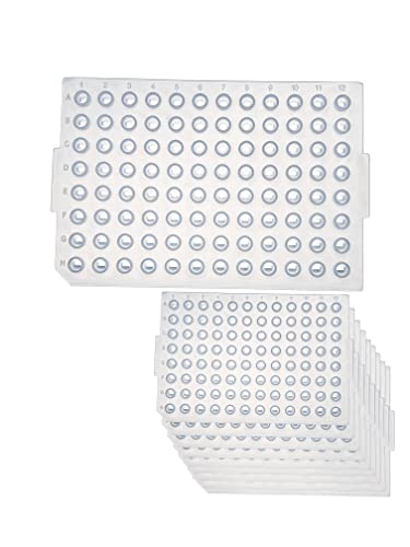 MUHWA Silikon-Dichtmatte mit 96 Silikonkappe, für PCR-Platten, unsteril, 10 Stück