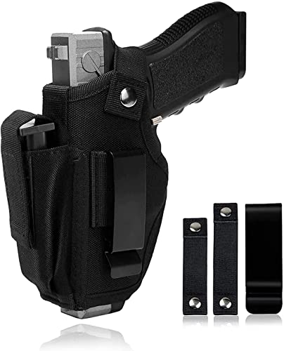 Taktische Pistolen Holster, Verdecktes Waffenholster, Pistolenholster, Gürtelholster with Metal Clip, Universell für Links- und Rechtshänder, Geeignet zum Tragen Kleiner und Großer Pistolen