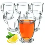 KADAX Kaffeegläser Set, 460ml, Teegläser aus Glas, Glühweingläser, Trinkgläser für Tee, Kaffee, Irish Coffee, Kaffeetassen mit Henkel, Cappuccino Gläser, Dessertgläser
