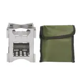 Rucksack Holzofen, tragbarer Edelstahl klappbarer Holzofen für Camping im Freien/Reisen/Wandern/Picknick - 3,9 x 3,9 x 5,0 Zoll