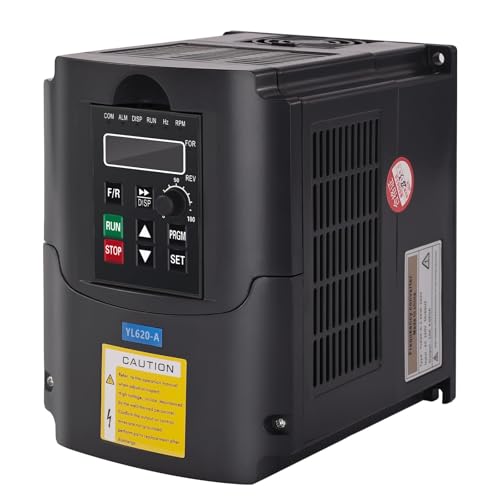 Yofuly VFD Frequenzumrichter Controller 220 V 2,2KW 3 PS Variable VFD Drehzahlregler Wechselstrommotor CNC VFD Umwandler für Motordrehzahlregelwelle YL-Serie (2,2KW, 220 V)
