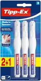 Tipp-Ex Korrekturstift Shake 'n Squeeze, je 8ml, 3er Pack, Ideal für das Büro, das Home Office oder die Schule