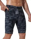 Arcweg Herren Jammers Lang Badehose Kompression Schwimmen Badeanzug Jammer für Herren & Jungen knielangen Badehose zum Schwimmen Racing Trainings Tarnfarbe L(EU)