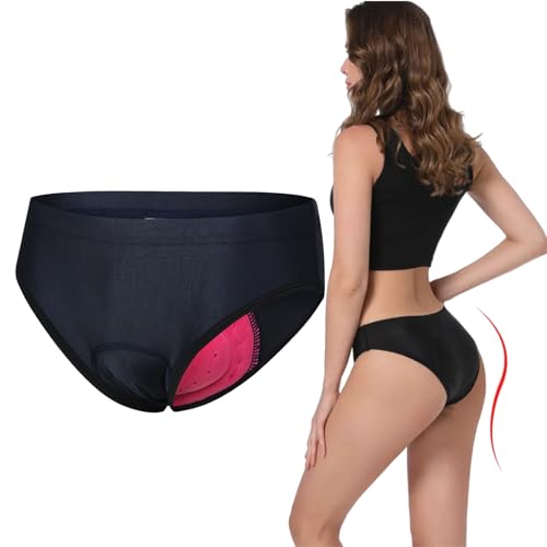 YANINEE Fahrradunterhose Damen, Atmungsaktive Radhose Damen Gepolstert, Elastische Fahrrad Unterhosen Damen, Schnell Trocknende Radlerhose