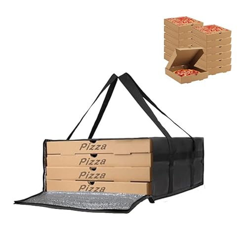 xocome Große Kühltasche Pizzatasche,Faltbar Isoliertasche Pizza,Pizza Liefertasche,Thermo Picknick Tasche,für Camping Picknick Lieferung Von Lebensmittel, (50 * 50 * 20.5cm)