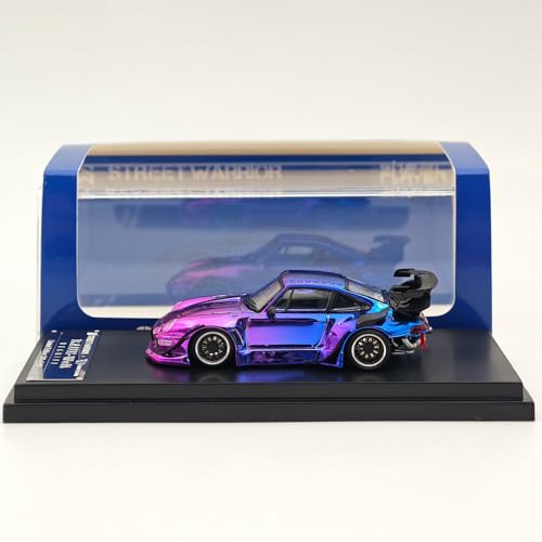 Street Warrior SW 1/64 für 993 RWB Gradient Chrome Purple Diecast Modelle Auto Spielzeug Limited 499 Collection Auto Geschenk