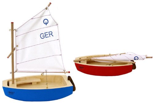 Unbekannt Ogas 2229 Holzboot Segelboot Optimist 23 x 27 cm aus Holz 3124