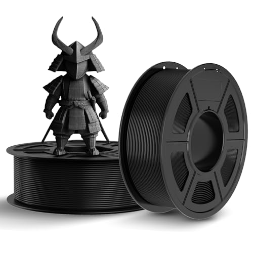 TECBEARS PLA Filament 1.75mm Schwarz, 2kg 3D Drucker Filament PLA, Filament 3d Druckmaterialien, Vakuumverpackung, Maßgenauigkeit +/- 0,02 mm, 2 Spulen,1kg pro Spule (2.2lbs) PLA Filament 3D-Druck