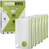 NORDIC® - Vakuumbeutel für Kleidung - 6x Größe S (60x40cm) - BPA Frei - Inkl. Etiketten - klein - Vakuumierbeutel - Vacuum Bags -