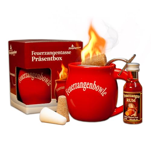 Feuerzangentasse 1er-Set, mit Rum, Rot - für Feuerzangenbowle