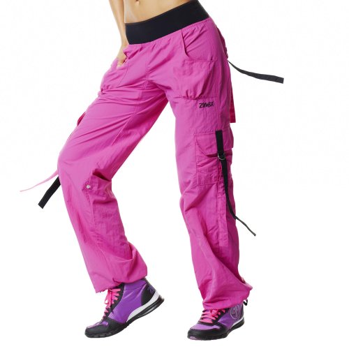 Zumba Fitness Damen Cargo Pants Ultimate Orbit, Berry, L, Z1B00131