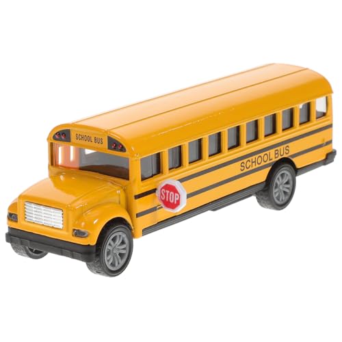 NUOBESTY Spielzeug-Schulbus Modell 1:32, RüCkziehbares Kinderauto Aus Legierung Und Kunststoff, Familienspiele