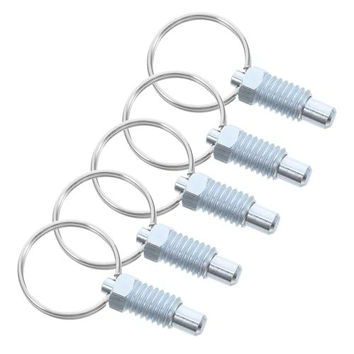 Alipis 5 Stück Knopfstößel Federbeladter Latch gefederter Stift Kolbenstiftwerkzeug federbelasteter Verriegelungsstift Federstößel Rostfreier Stahl Silber