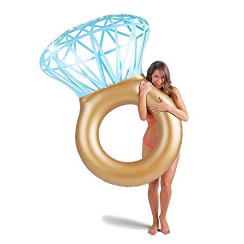 Aufblasbare Pool Luftmatratze, Poolparty Diamant Schwimmring und Herbewegung mit Doppel Schnellventilen, Fotografie Requisiten, Aufblasbare Pool Lounger Spielzeug für Erwachsene 120 x 140cm