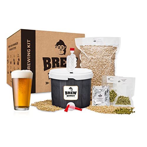 Brew Monkey® Bierbrauset IPA | Basic Set 5 Liter Bier | 5,7% Vol. | Bier Brauen Set | Männergeschenke | Bier Geschenke für Männer | Geburtstagsgeschenk für Männer | Geschenke für Papa
