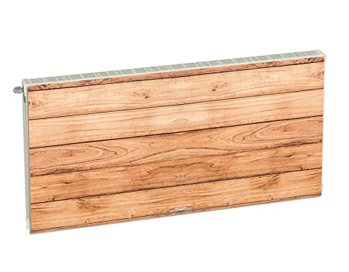 Magnet Heizkörperverkleidung Heizkörperabdeckung Beige Holz 120x60 cm Heizung Abdeckung Verkleidung Magnetische Abdeckmatte Kühlschrank aus Einem Flexiblen Magneten Digitaler Aufdruck