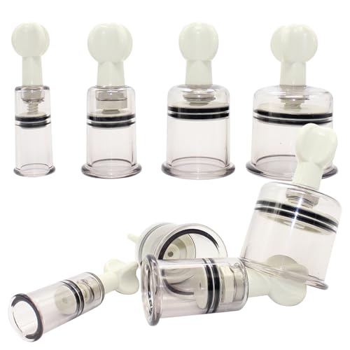 Nippelsauger für Frauen Nippel Sauger Brustwarzensauger Nipple Clamps Extreme Weiß 8 Stk Nippelklemme Frau Klitoris Luststeigerung Niplette Brust Vergrößerungsucker Sexspielzeug Erotisches Erotik