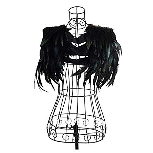 Yoodeet Black Feather Sewing Trimming Collar Shoulder Peacock Shawls Fringe Evening Dress Angel Wings Cocktail Dress