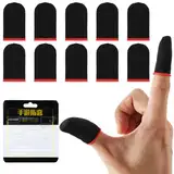 Gjinxi Fingerhüllen 5 Paar Gaming Finger Sleeves, Mobile Game Finger Sleeve Touchscreen Fingerhülse Finger Handschuhe Daumenhülsen Fingerabdeckung Atmungsaktiv Anti-Schweiß Fingerlinge Gaming Zubehör