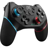 Sefitopher 2024 Verbesserter Nintendo Switch Controller für Switch/Switch OLED/Switch Lite, Switch Pro Controller mit Double Shock, 6-Achsen Gyroskop und Turbo Funktion (Red)