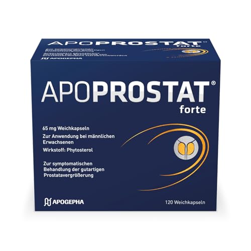 APOPROSTAT forte - Zur symptomatischen Behandlung der gutartigen Prostatavergrößerung, reduziert nächtlichen Harndrang, 120 Weichkapseln