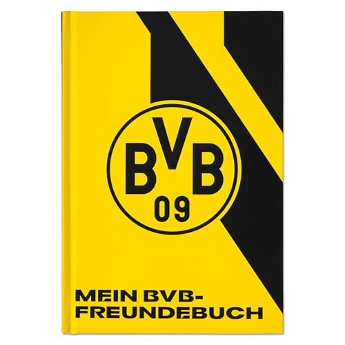 Borussia Dortmund Unisex Jugend BVB Freundebuch, schwarzgelb Freundealbum, gelb, One Size