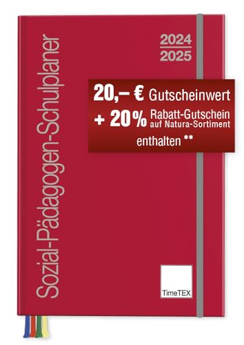 TimeTEX Sozial-Pädagogen-Schulplaner A5-Plus - Schuljahr 2024-2025 - Sozialpädagogen-Kalender - gebunden - Timetex 10559